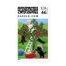 Apple Tree Labradors Postage Stamp