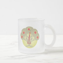 Apple Tree or Face or Peacock Mugs