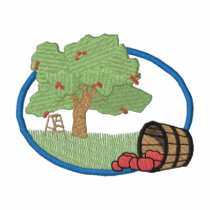 Apple Tree Scene embroidered shirts by ZazzleEmbroidery Apple Tree Scene embroidered shirts
