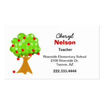 Apple Tree Teacher's Business Card business cards