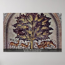 Apple Tree With Gazelles And Lions Print