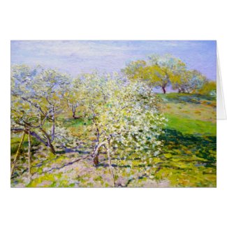 Apple Trees in Bloom, 1873 Claude Monet Greeting Cards