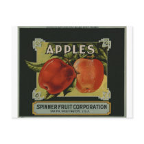 Apple Vintage Old Retro Crate Product Goods Labels Post Card