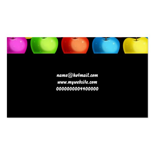 Apple Wallpaper, Your Name Here Business Card Template (back side)