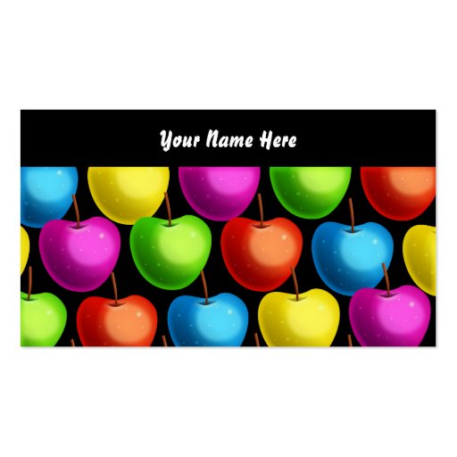 Apple Wallpaper, Your Name Here Business Card Template (front side)