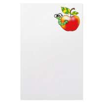 Apple & Worm, back to school Stationery Paper