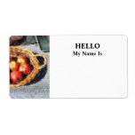 Apples and Bananas in Basket Custom Shipping Label