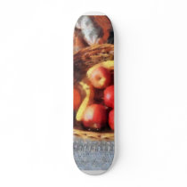 Apples and Bananas in Basket Custom Skateboard