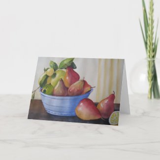 Apples and Pears Still Life Card card