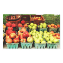 Apples at Farmer's Market Rectangle Stickers