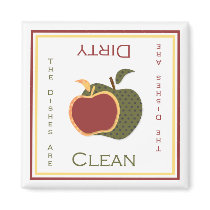 Apples Clean or Dirty Dishwasher Magnet