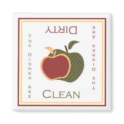 Apples Clean or Dirty Dishwasher Magnet by randomocity