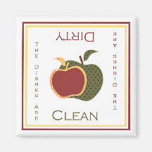 Apples Clean or Dirty Dishwasher Magnet