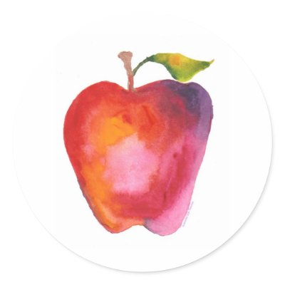 Apples For A Cure - Red Stickers by ArtAppleADay