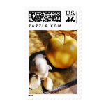 Apples Garlic Cloves Still Life Stamp