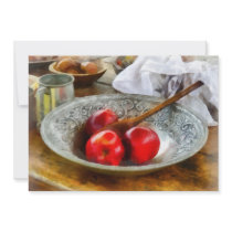 Apples in a Silver Bowl invitations