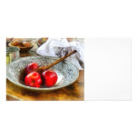 Apples in a Silver Bowl Personalized Photo Card