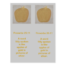 Apples of gold in pictures of silver, bookmarks postcards