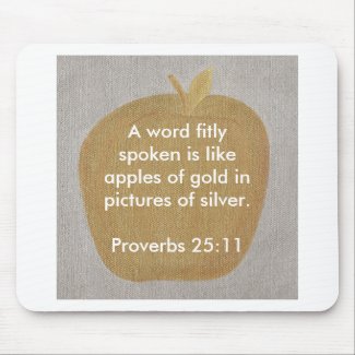 Apples of gold in pictures of silver, mousepad mousepad