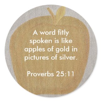 Apples of gold in pictures of silver, stickers sticker