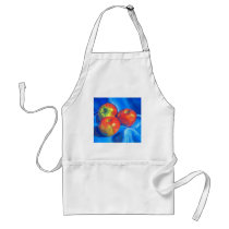 Apples on blue cloth Apron by Marionsart Apples on blue cloth Apron