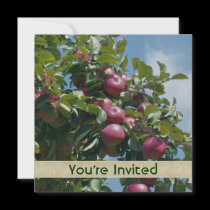 Apples On Tree Nature Party Shower Invitation by SmilinEyesTreasures Apples On Tree Nature Party Shower Invitation