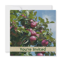 Apples On Tree Nature Party Shower Invitation by SmilinEyesTreasures Apples On Tree Nature Party Shower Invitation