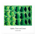 Apples, Pears and Limes Print by JulieAnnNicholls Apples, Pears and Limes Print