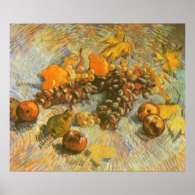 Apples, Pears, Lemons, Grapes; Vincent van Gogh Print by MasterpieceCafe