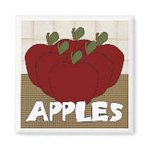 Apples Series 1 Square Magnet by estjohn Apples Series 1 Square Magnet