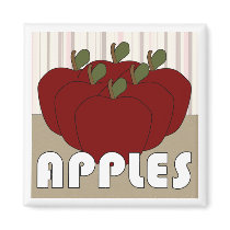 Apples Series 3 Square Magnet