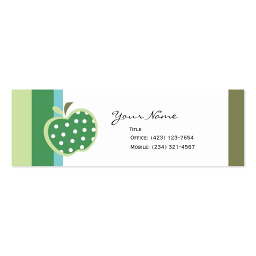 Apples to Apples Business Card Template (front side)