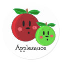 Applesauce Smiley Apple Design stickers