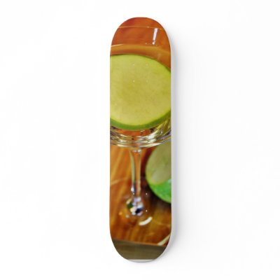 Appletini Cocktail Skateboard Deck by lifesphere
