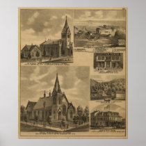 Appleton Minn Landmarks 1883 Antique Landscape Print