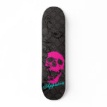 Appleton pink skull skate board deck