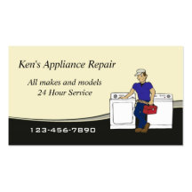 Appliance Repairman business card
