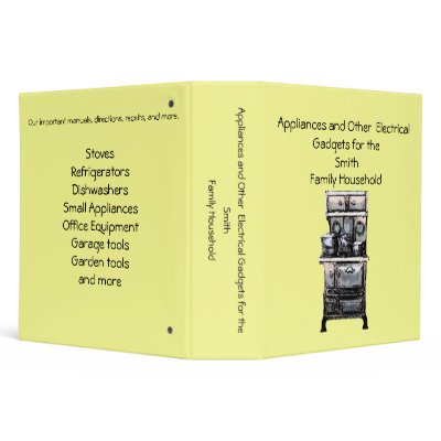 Appliances and Other Electrical Gadgets Keeper Vinyl Binder by Lynnes_creations