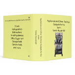Appliances and Other Electrical Gadgets Keeper Vinyl Binder