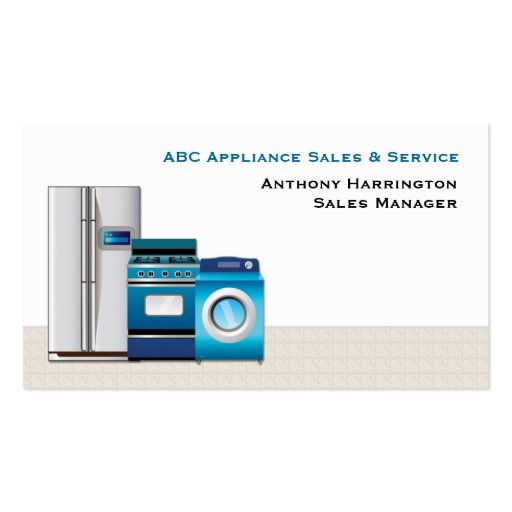 Appliances Business Card (front side)