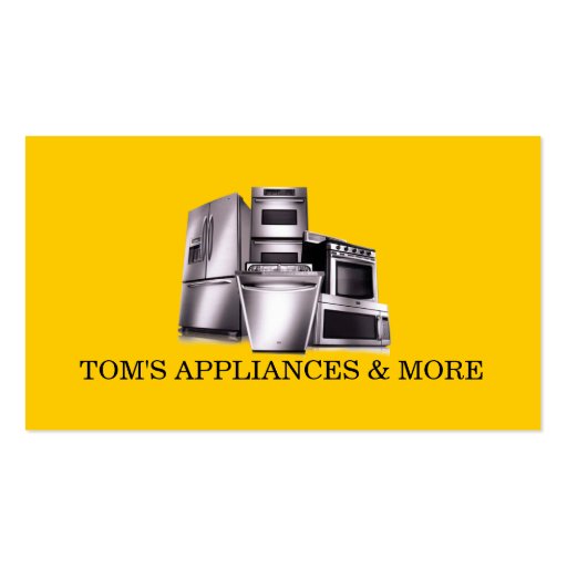 Appliances Sales Installation Repair Business Cards (front side)