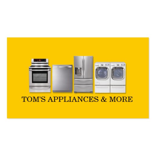Appliances Sales Installation Repair Business Card Templates (front side)