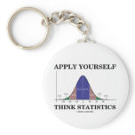Apply Yourself Think Statistics (Bell Curve) Key Chains