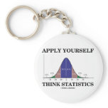 Apply Yourself Think Statistics (Bell Curve) Key Chains