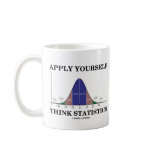Apply Yourself Think Statistics (Bell Curve) Coffee Mugs