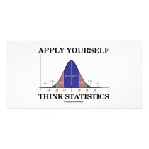 Apply Yourself Think Statistics (Bell Curve) Photo Greeting Card