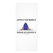 Apply Yourself Think Statistics (Bell Curve) rack cards by wordsunwords Apply Yourself Think Statistics (Bell Curve) rack cards