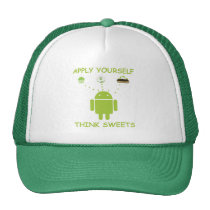 Apply Yourself Think Sweets (Bug Droid Humor) Hat