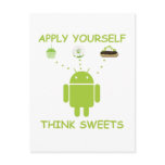Apply Yourself Think Sweets (Bug Droid Humor) Post Cards