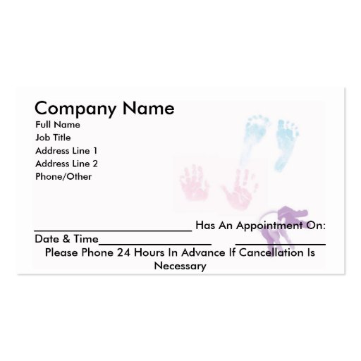 Appointment Business Card